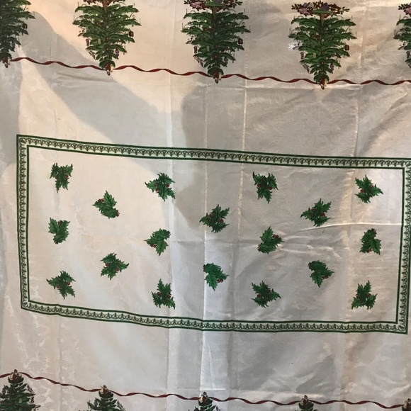Vintage Spode Christmas Tree Rectangular Table Cloth 60x84" - Picture 4 of 9